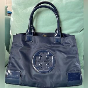 Tory Burch Small Ella Tote in Navy